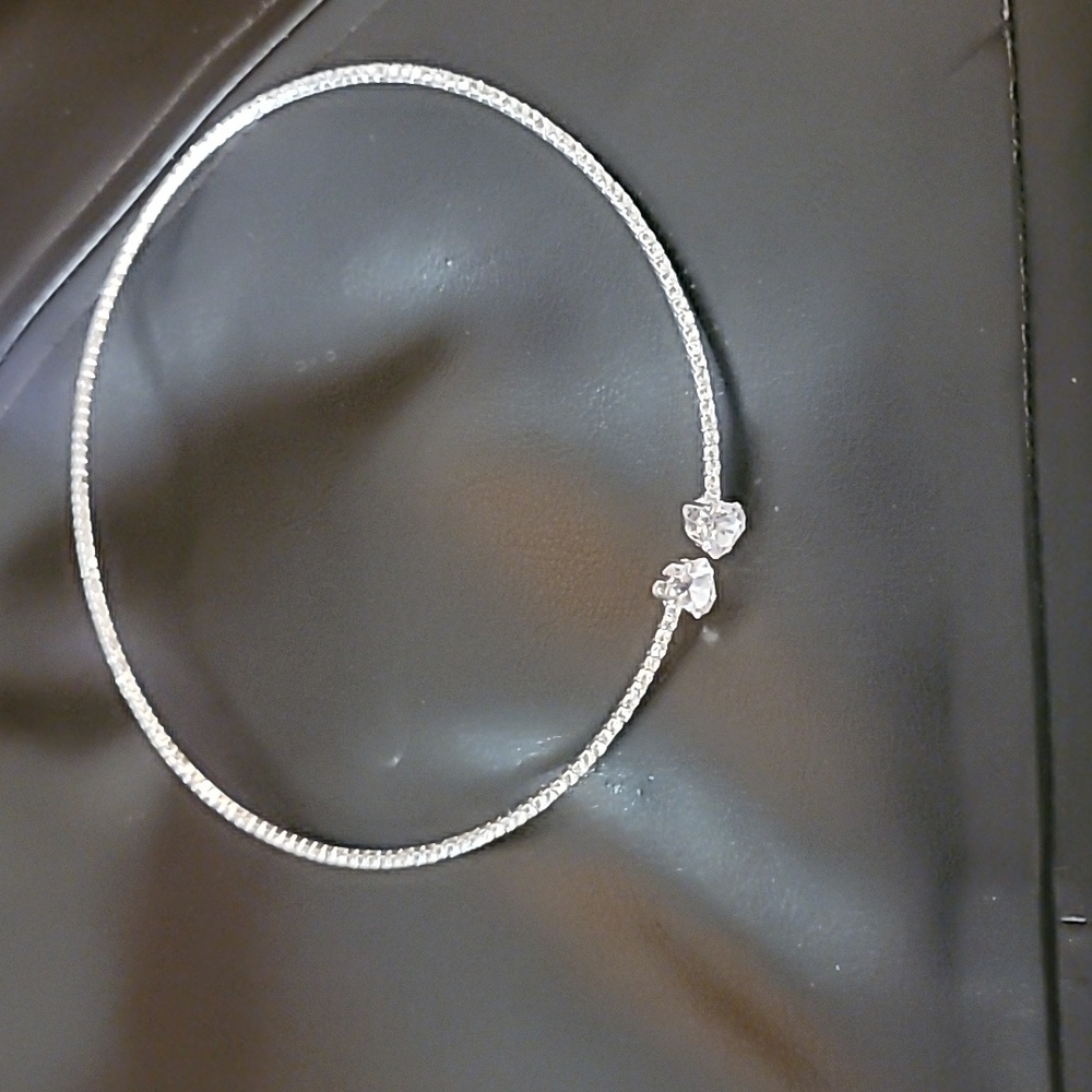 Rhinestone front open choker
